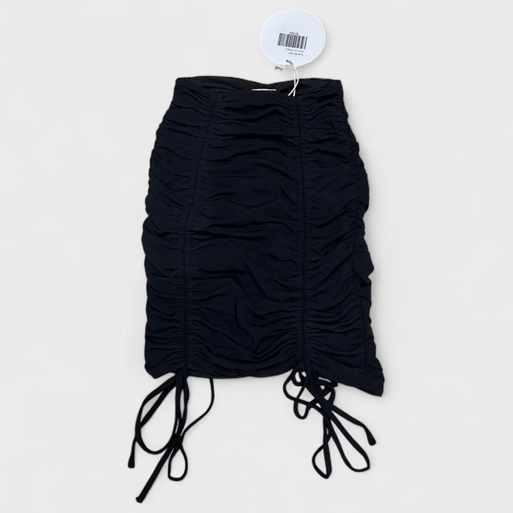 Princess Polly Black Ruched Mini Skirt